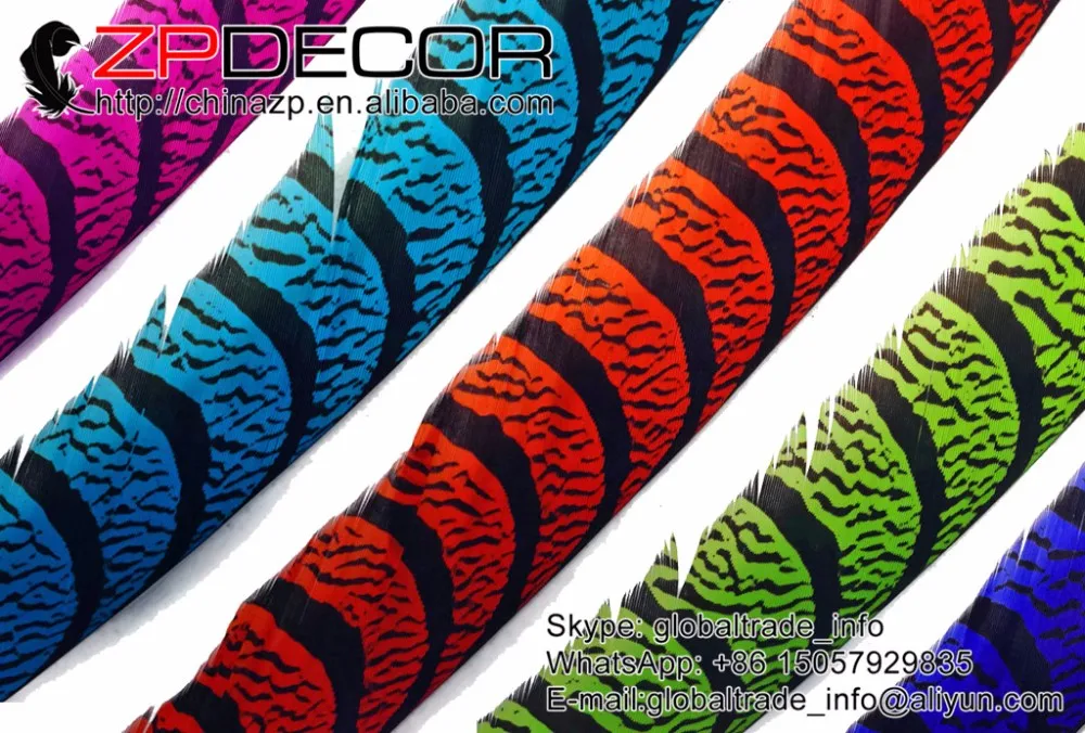 50pcs ot 30-35 (80-90cm) Muiti Color  Lady Amherst Pheasant Tail Feathers A quality for Costumes ,many color for you choose - (9)