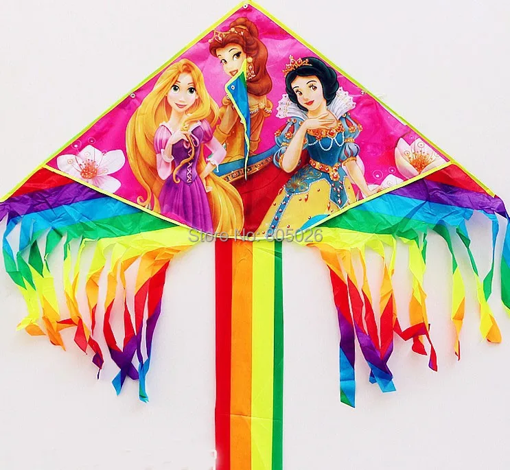 free shipping 10pcs/lot three princess kites flying toys kite easy