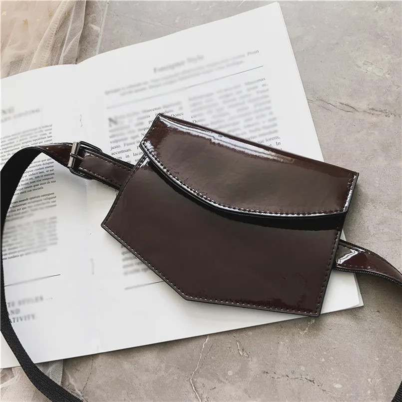 2019 модная Новая женская Повседневная Уличная сумка из лакированной кожи, однотонная сумка-мессенджер, нагрудная сумка, поясная сумка