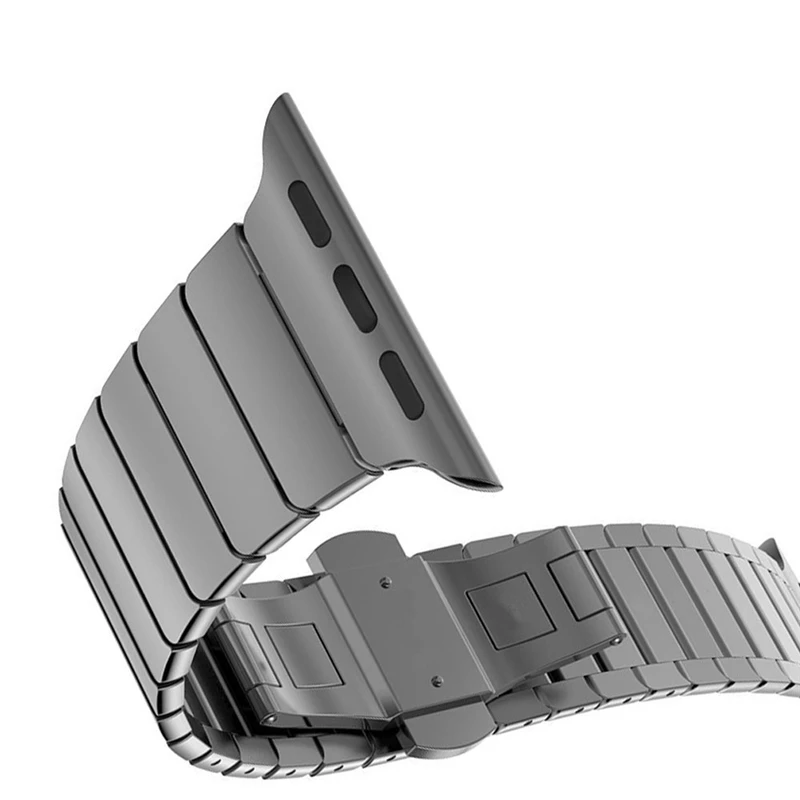 

Luxury Butterfly Clasp Stainless Steel Watch Bands for Apple Watch 40mm 44mm 38mm 42mm Strap For iwatch Series 4 3 2 1