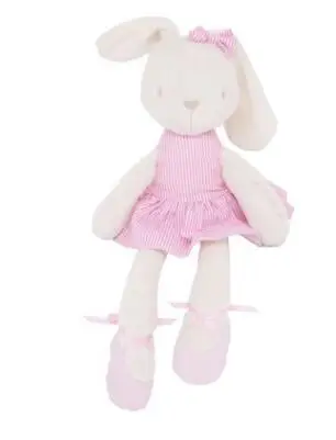 Стиль плюшевые мягкие милые игрушки с кроликом для младенцев удобные куклы для детей день рождения хороший подарок - Цвет: Powder stripe