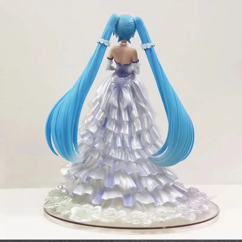 25 см Hatsune Мику 1/7 свадебное платье фигурка ПВХ игрушки коллекция кукла аниме мультфильм модель для Рождественский подарок