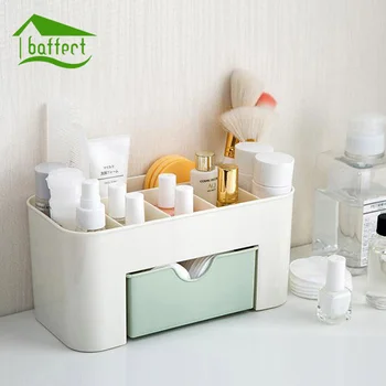 

Cosmetic Jewelry Organizer Office Storage Drawer Desk Makeup Case Plastic Makeup Brush Box Lipstick Remote Control Holder