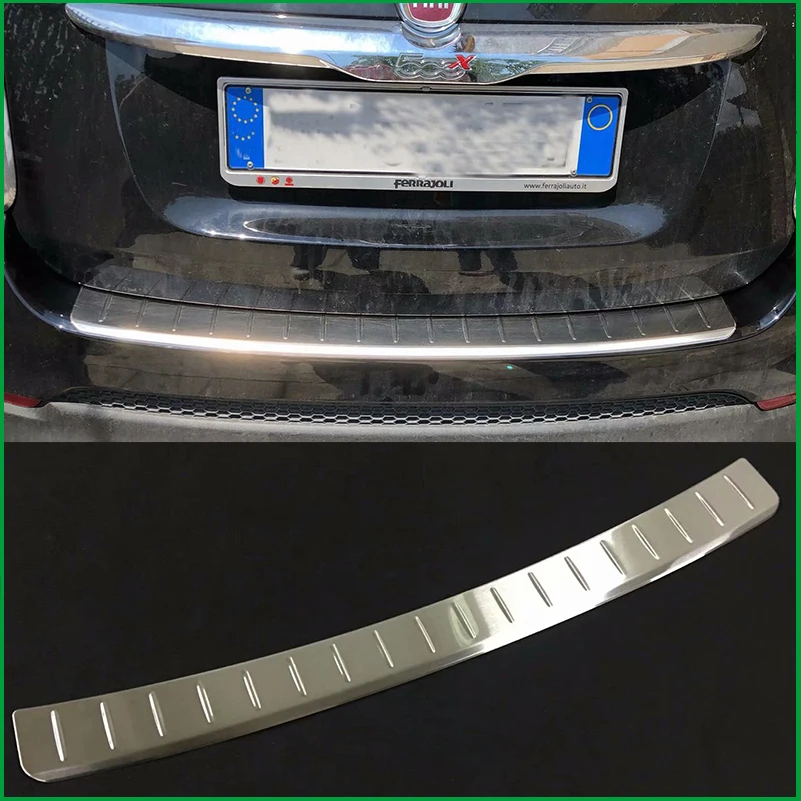 

For Fiat 500X 2015 2016 2017 Stainless Steel Rear Bumper Protector Sill Trunk Rear guard plate Cover Trim Car styling Auto Parts
