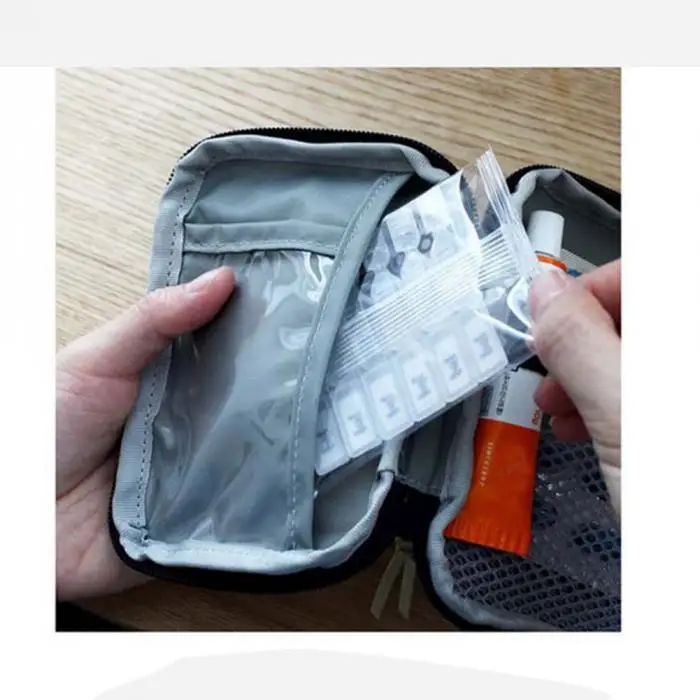 Пустой мешок первой помощи аварийный Чехол Путешествия медицина контейнер для таблеток сумки открытый несессер для выживания LSMK99