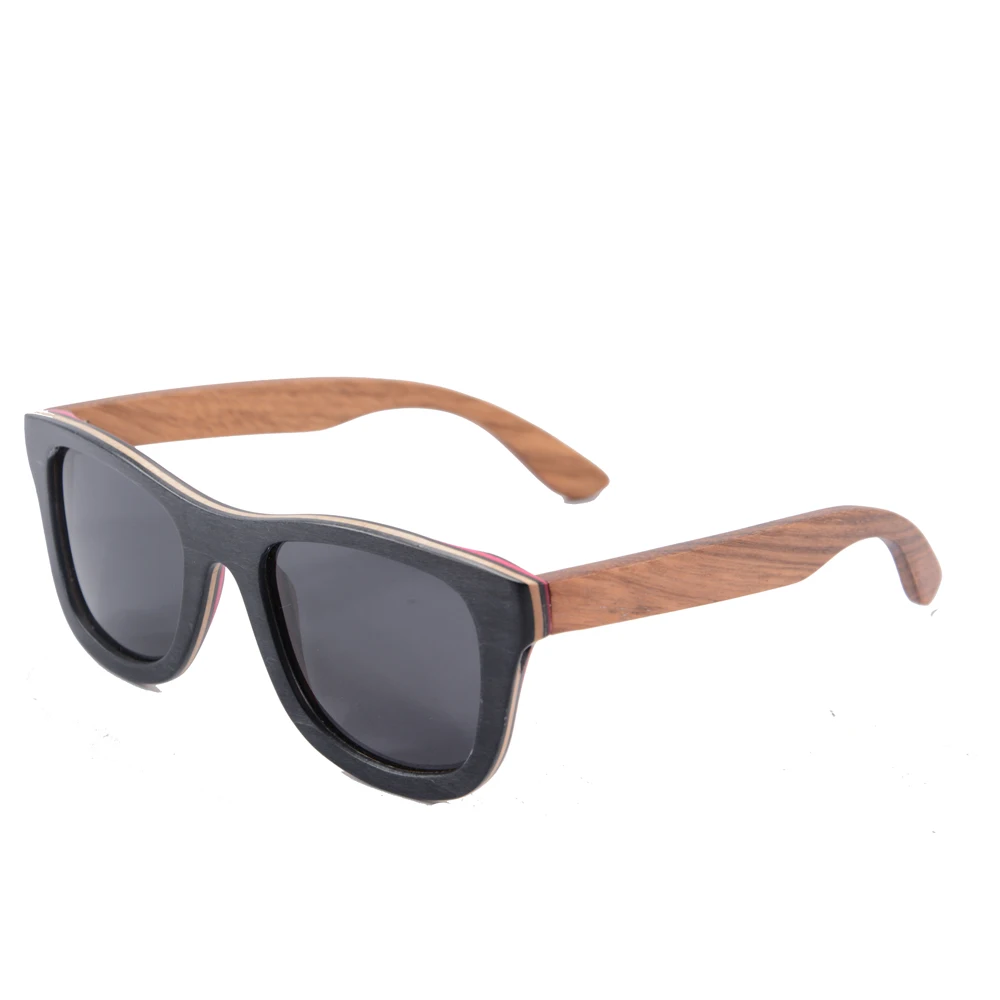 Мужские деревянные женские солнцезащитные очкив ретро стиле винтажные Поляризованные скейтборд деревянный очки Oculos De Sol большие квадратные летние очки 68004