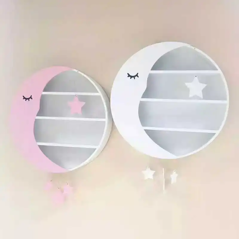  Northern Europe Hang a wall accept moon roundness wall commodity shelf shelf children's bedroom Dec - 33032544226