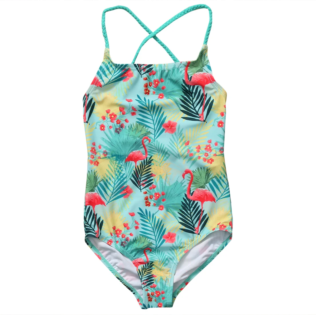 Бикини для маленьких девочек, купальный костюм, летний детский купальник с фламинго, одежда для купания, одежда для купания