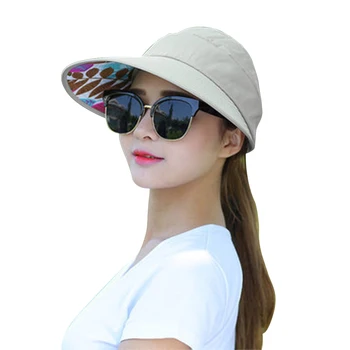 

Summer Beach Sun Protection Folding Sun Hat for Women Wide Brim UV Protection Sun Hat Beach Packable Visor Hat For All seasons