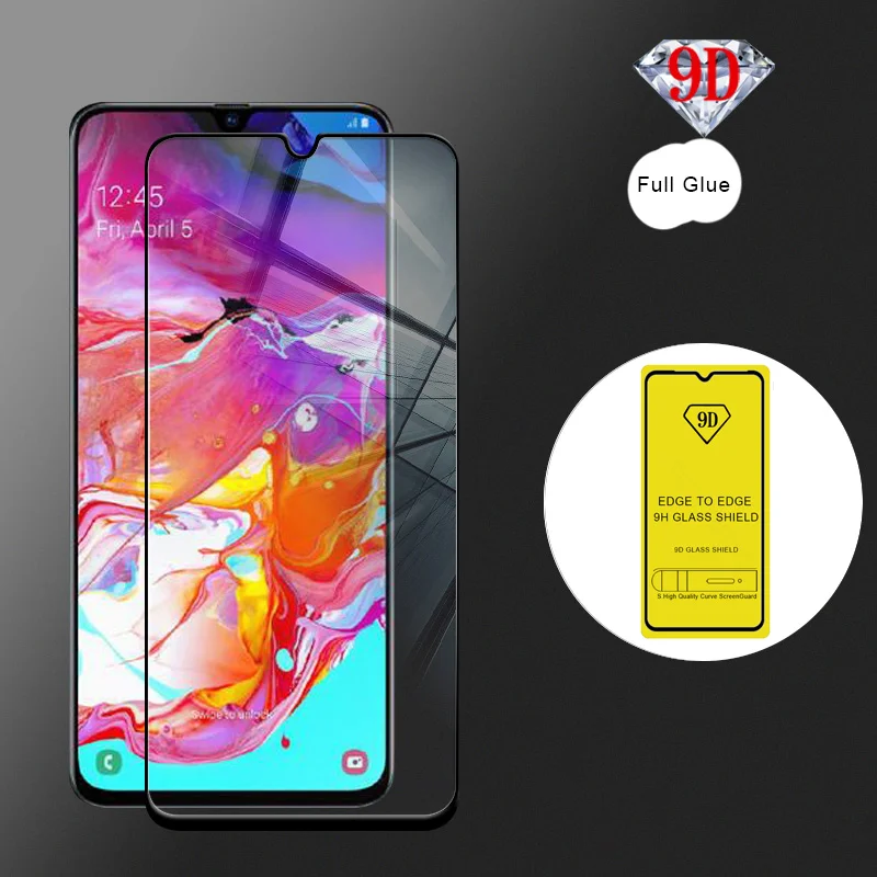 9D полное закаленное стекло для Samsung Galaxy A20 A40 A70 A30 A50 A10 A 20 40 70 30 50 10 покрытие Защитная