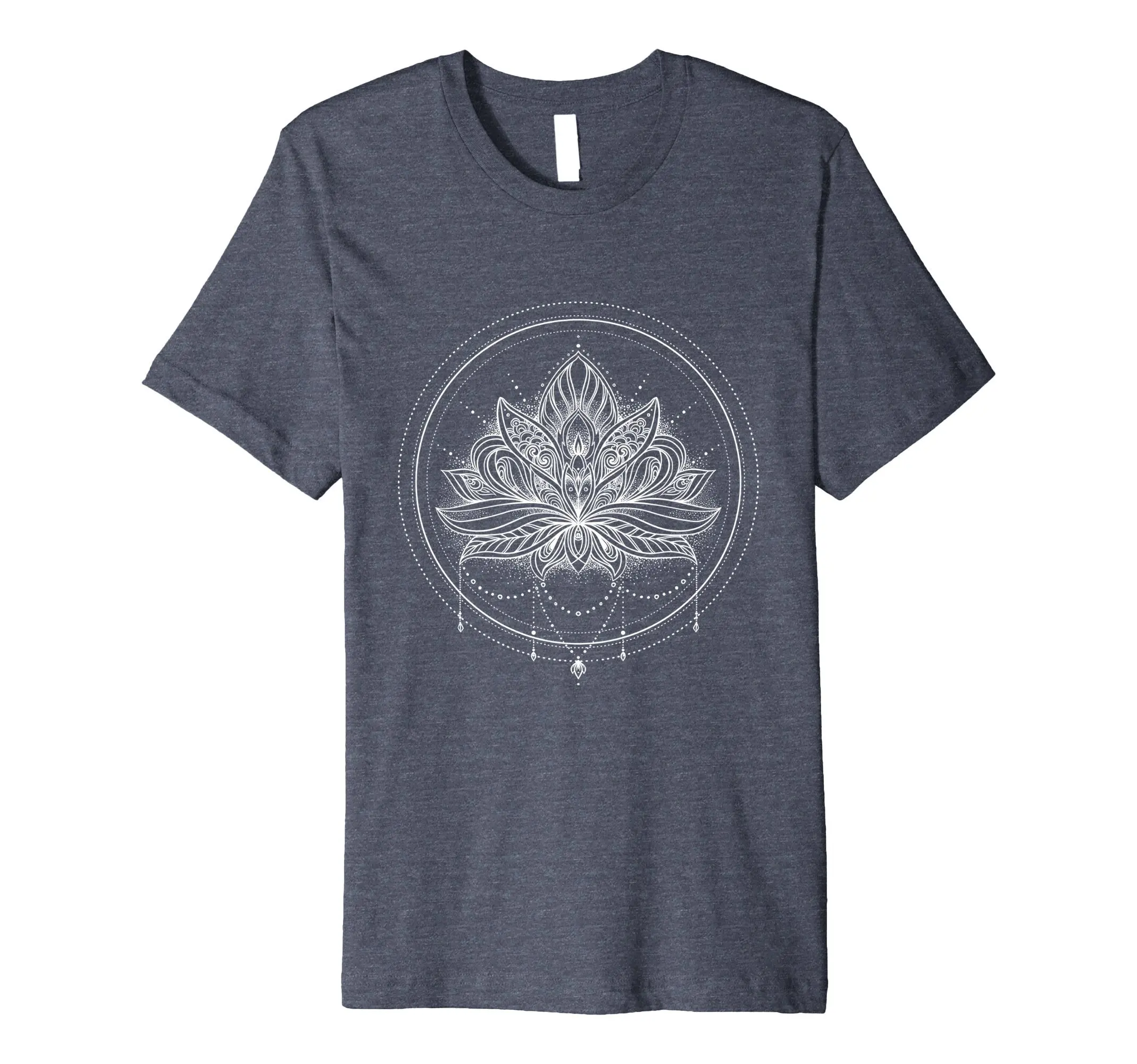 

Funny Men T Shirt Women Novelty Tshirt Buddhism Lotus Flower Circle Mandala Hindu Artwork T Shirt