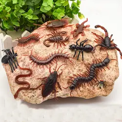 Поддельные насекомые Новинка кляп игрушки Пластиковые Хэллоуин реквизит на Хэллоуин змея паук-Скорпион поддельные червь приколы