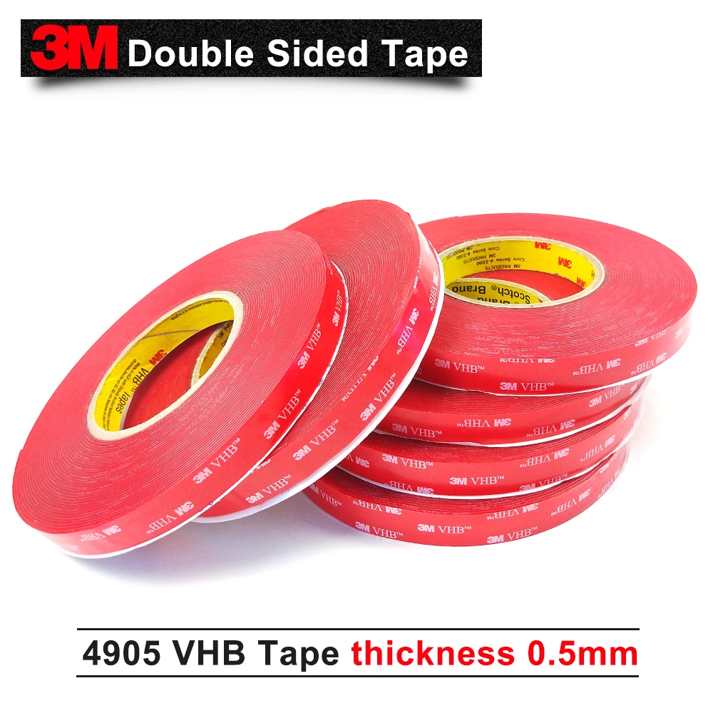 25mm 33m 5rolls 3m 4905 Vhb Tape Double Sided High Quality Double Sided Acrylic Adhesive Clear Vhb Tape 0 5mm Thick Tape Aliexpress