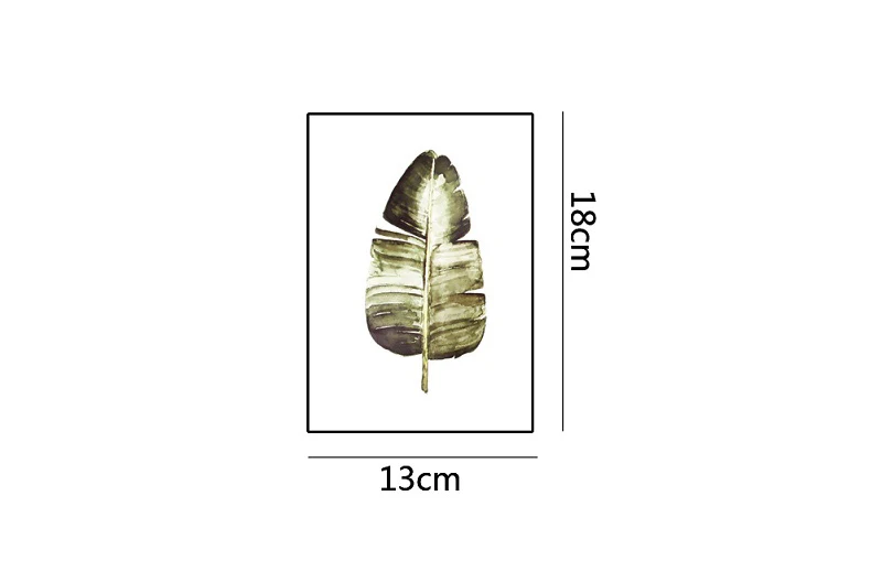Зеленые растения на холсте печать плакат зеленый лист холст живопись настенные картины Домашний Декор#253221