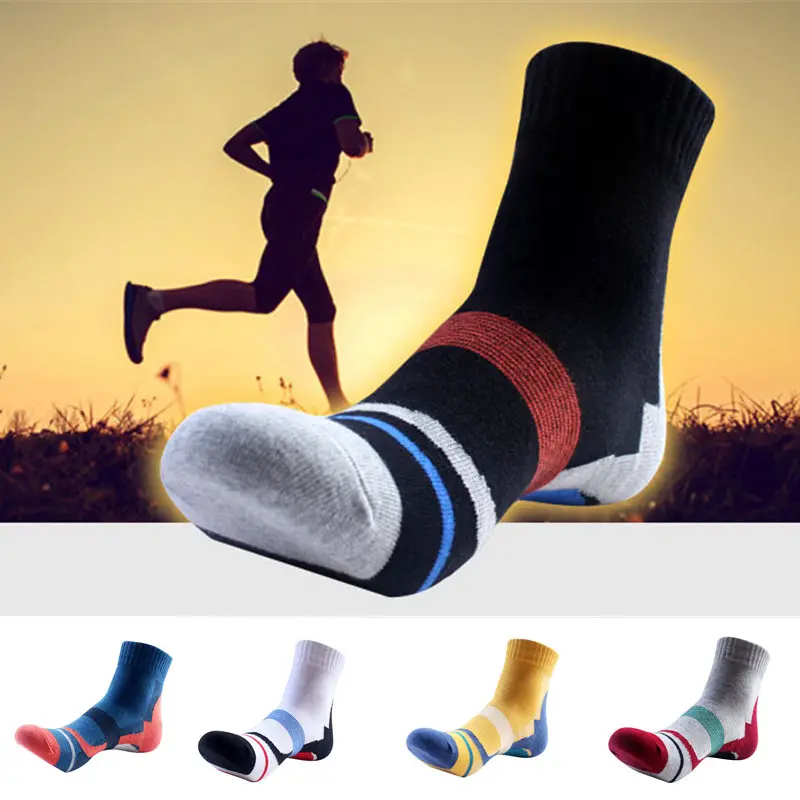 5 пар/лот 2019 Новый Для мужчин носки для спорта на открытом воздухе для бега, баскетбола, носки с лого команды хлопковые носки мужские