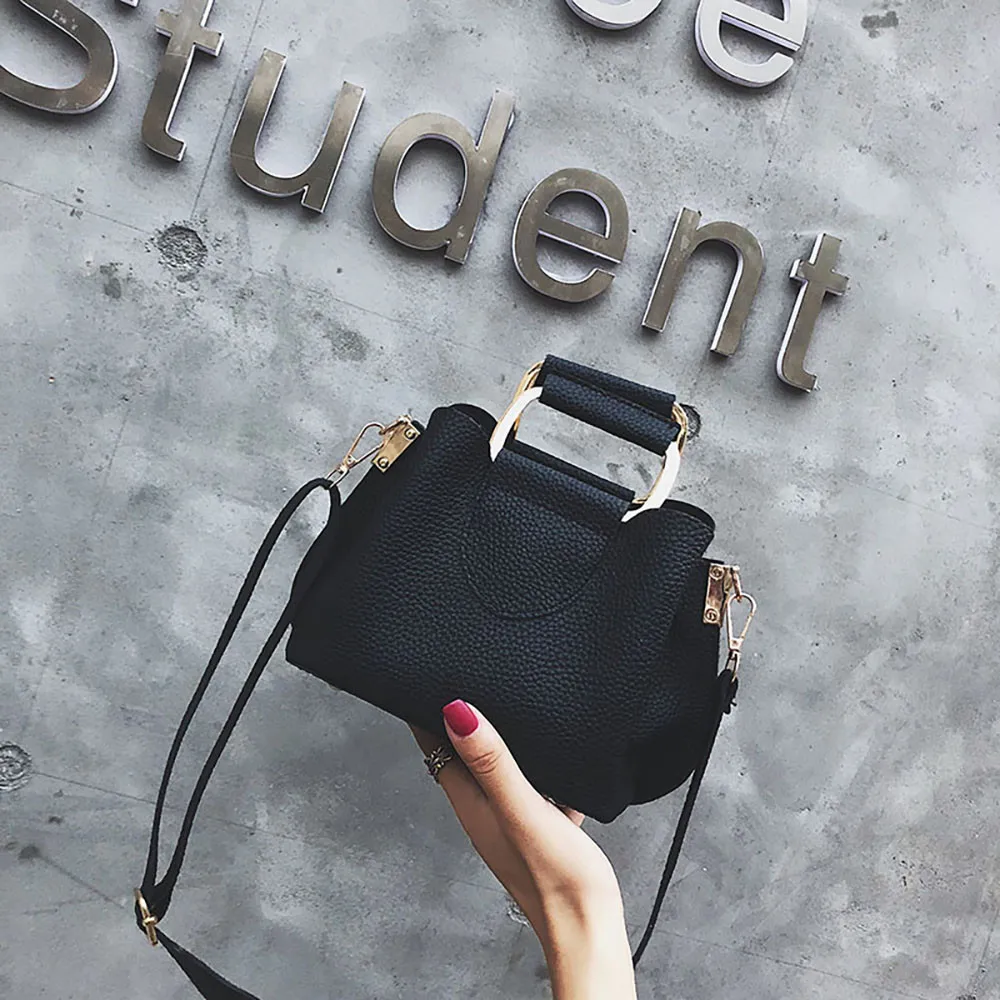 

Worean Version Wild Small Square Bag Shoulder Messenger lychee shoulder bag Female Small Messenger Bag Bolsas Feminina
