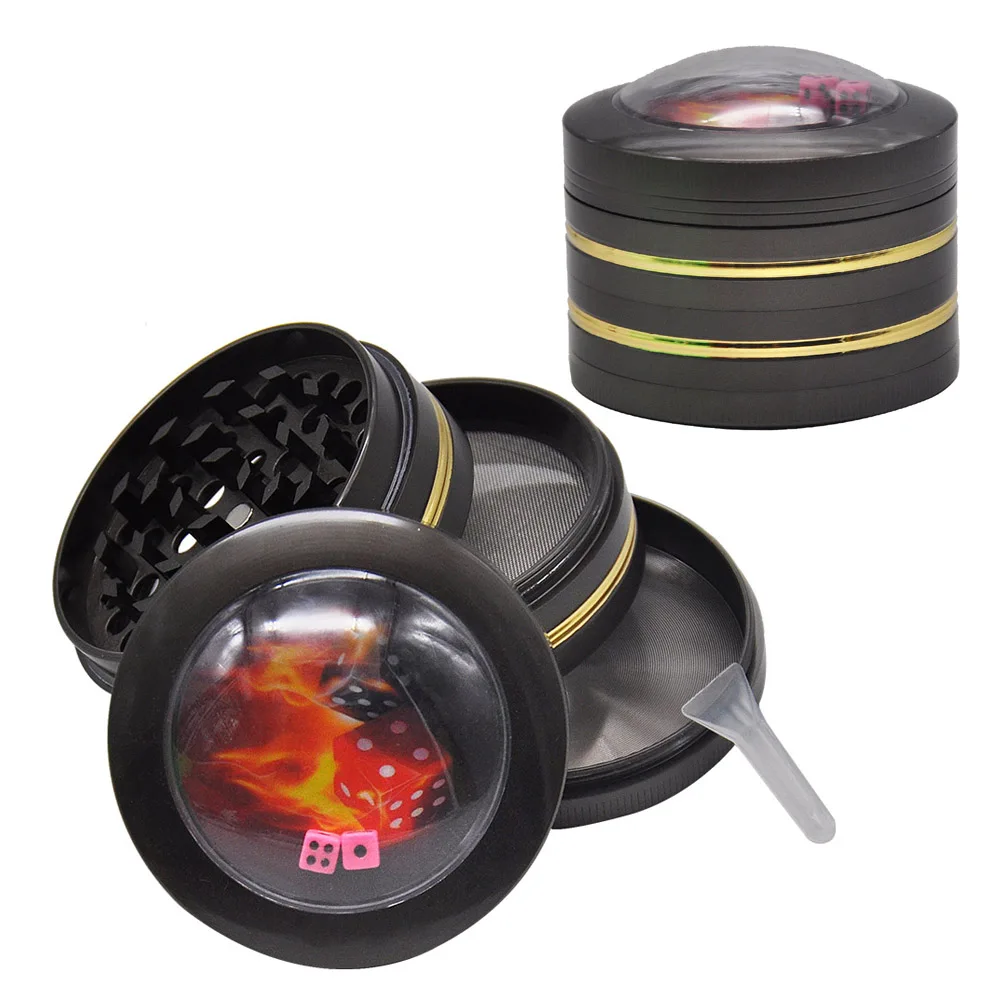 

HORNET Ideal Zinc Alloy Smoking Grinder With Sieve Game 63MM 4 Piece Metal Tobacco Grinder For Smoke Pipes