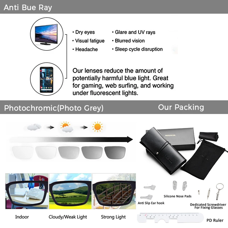 Silber Männer Rechteck Photochrome 2019 Myopie Lesen 01 Legierung Und 02 Optische Männlichen Brillen Brille qgxAa5p