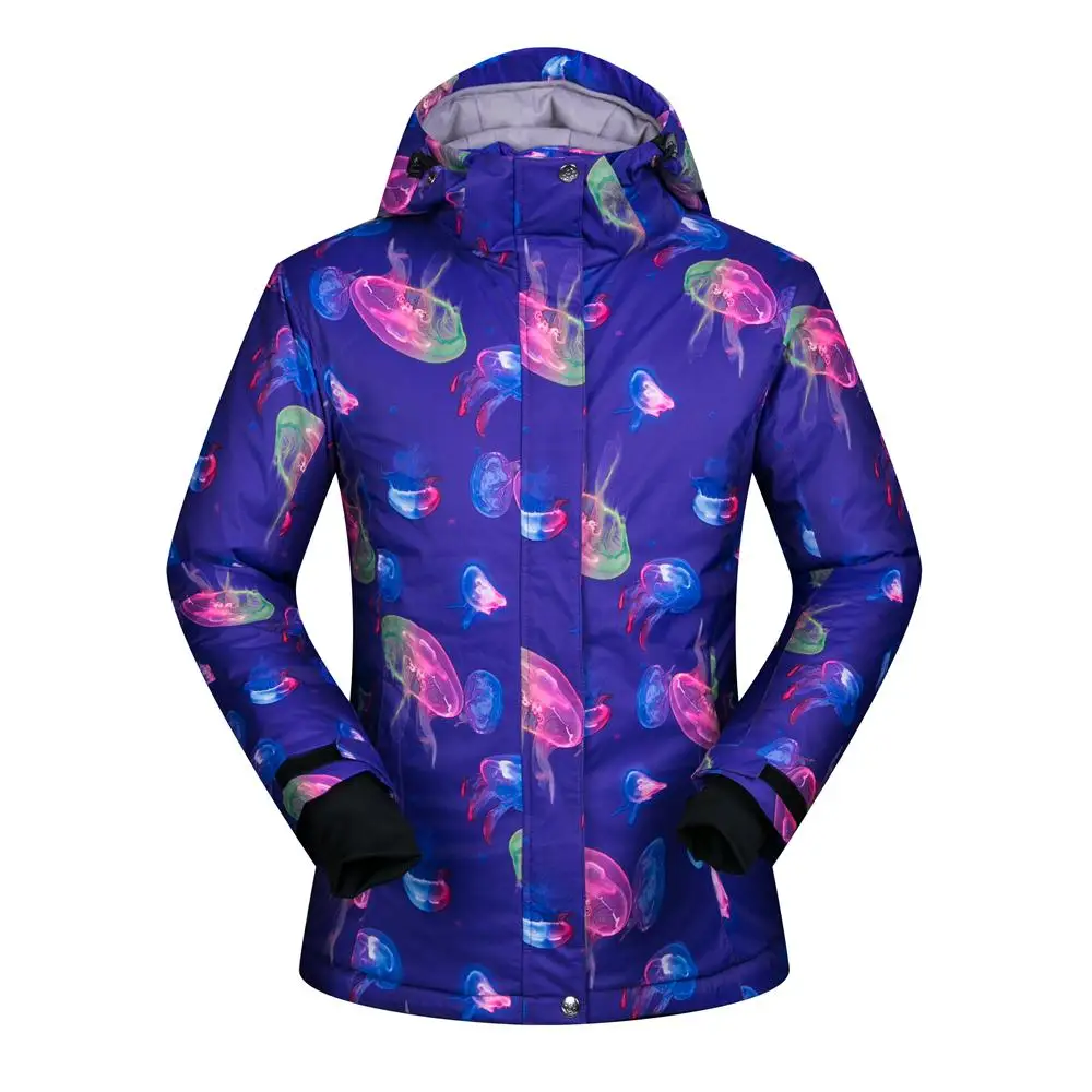

Octopus Printing Female Ski Jacket Waterproof Warm Winter Women Snowboard Skiing Jackets Windproof Snow Coat For Woman S-XL