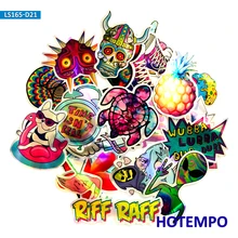 20pcs Weird ET Laser Dazzling Colourful Flash Style Stickers for Mobile Phone Laptop Luggage Guitar Skateboard Bike Car Stickers