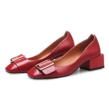 Zapatos mujer 2017 Schuhe Frau Leder high heels Damen Schuhe hohe Qualität Schuhe Für Frauen Top Gelegenheitsarbeit Müßiggänger-schuhe z420