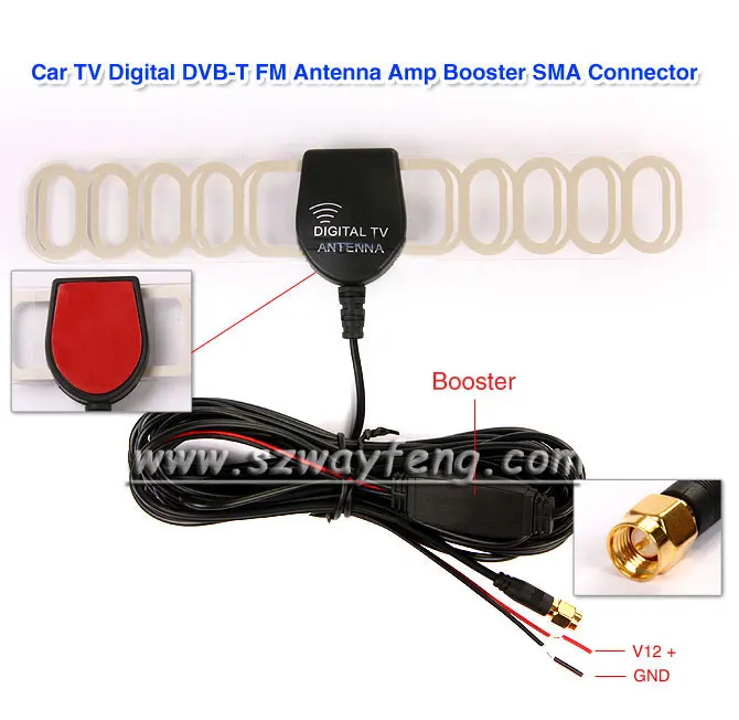 Digital TV Active Antenna Mobile Car Digital DVB T ISDB T