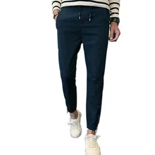 Осенние легинсы с молнией мужские хлопковые брюки мужские s хип хоп повседневные шаровары мужские спортивные узкие брюки мужские корейские модные мужские