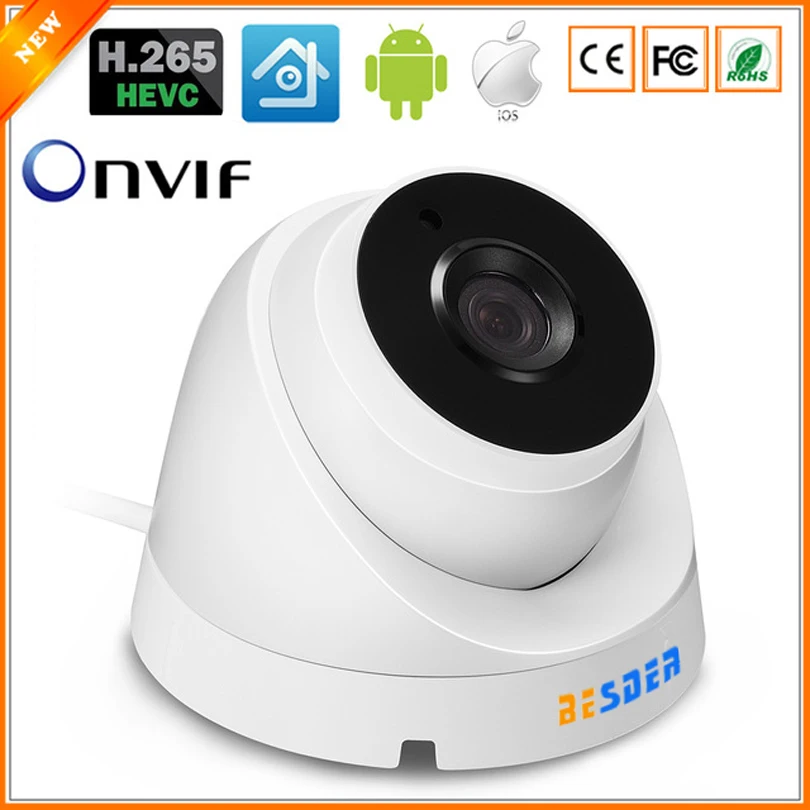 

BESDER H.265 Indoor IP Camera 4MP 3MP 2MP Optional Motion Detection Mobile Monitoring Email Alert ONVIF CCTV Camera IP