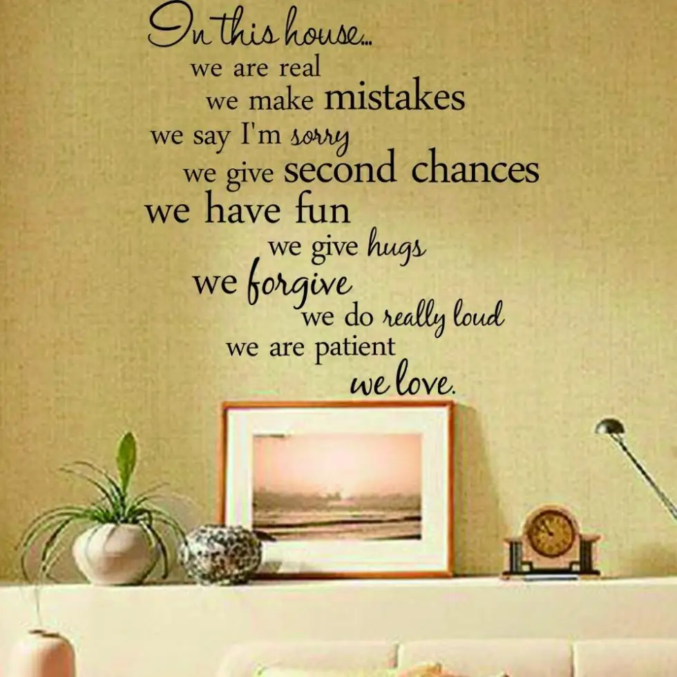 

In This House We Are quote wall decal wedding decorative adesivo de parede removable vinyl home deocr wall sticker