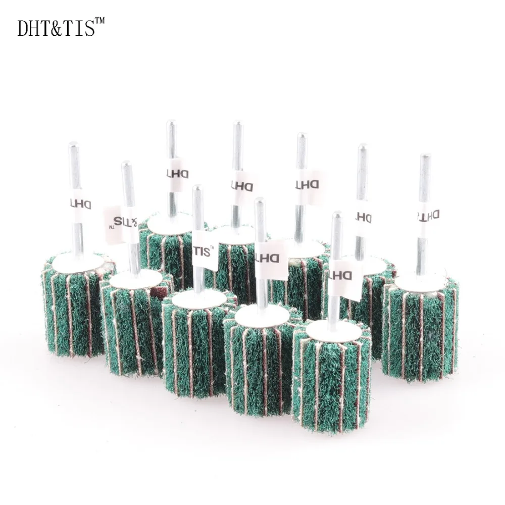 DHT&TIS 10 pieces OD20 Coarse Flap Non woven Combi Brush Wheel for
