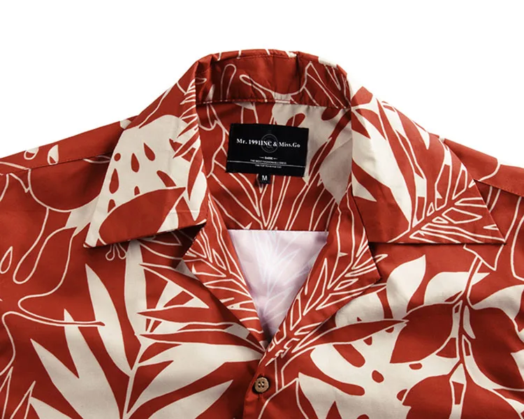 Мужская гавайская рубашка 2019 мужская повседневная Camisa Masculina с принтом пляжные рубашки с коротким рукавом брендовая одежда