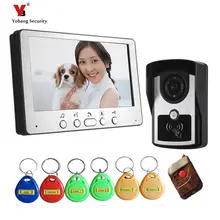 Yobang Security Freeship 7 Inch Video Door Phone Doorbell Intercom Kit 1-camera 1-monitor Night Vision Wired Video Intercom