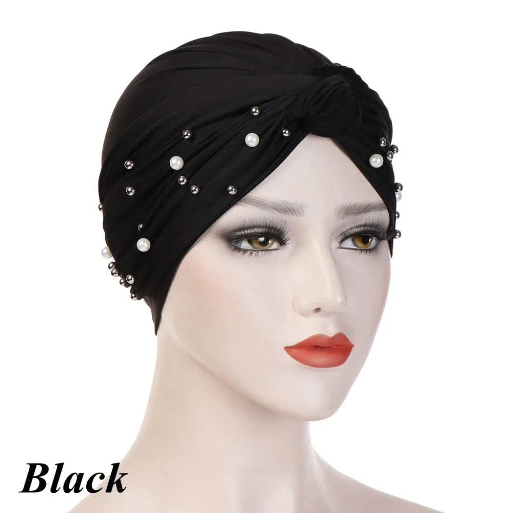 Headband-Indian-Muslim-Hijab-Islamic-Jersey-Beads-Cap-Stretchy-Pleated-Women-Turban-Hat-Knot-Head-Wrap(5)