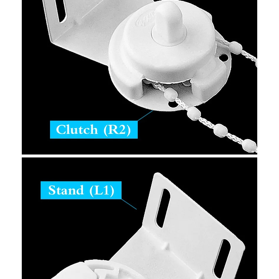 Оконные драпировки Аппаратные средства жалюзи оттенки роликовые Cluth Запчасти DIY кронштейн бусы 28 мм комплект Управление заканчивается