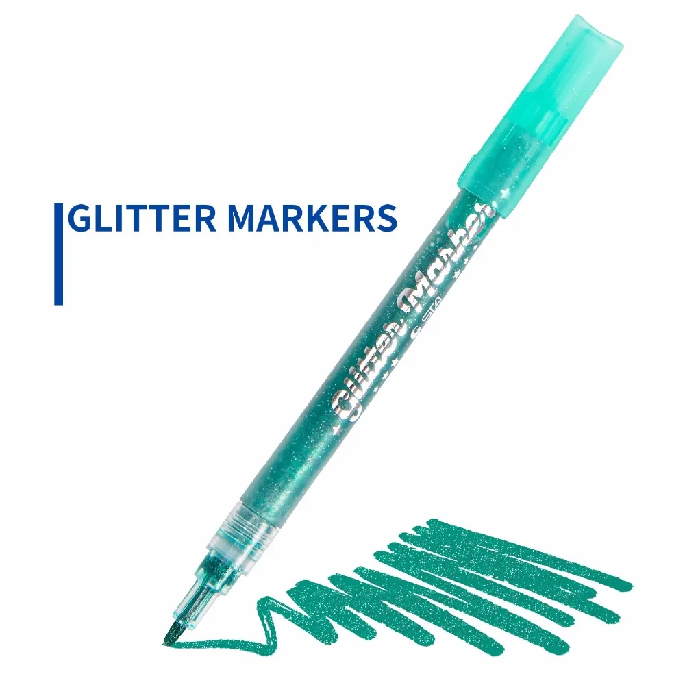5Pcs Magic Glitter Marker Pen Bright Sparkling Color Drawing