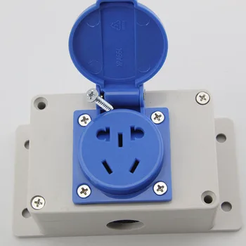 

IP55 Outdoor Waterproof Dustproof Socket 10A 5 holes Power Outlet Industrial Plug Electrical Socket with Waterproof Cover