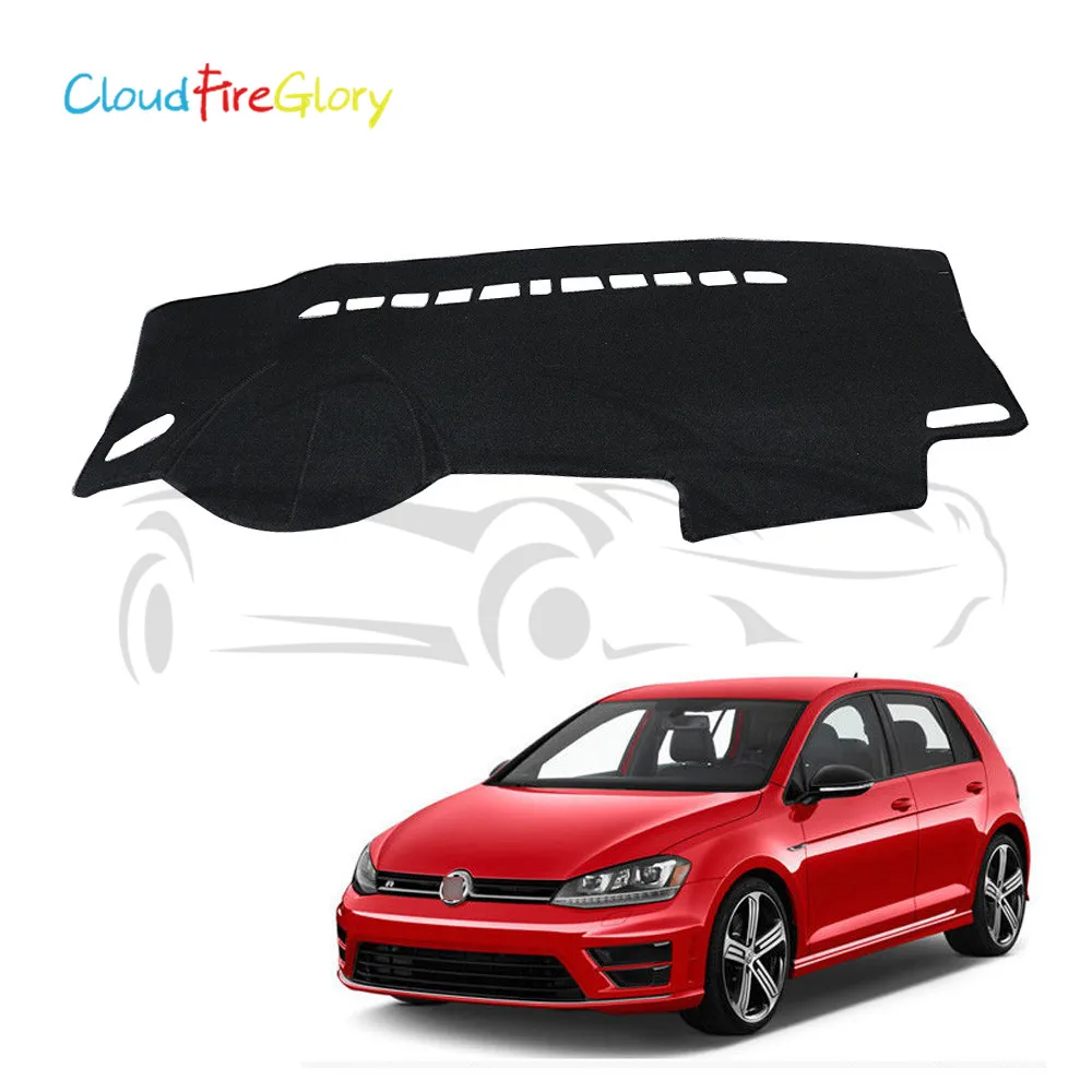 CloudFireGlory для VW Golf 7 MK7 2013- черный чехол на приборную панель, коврик для приборной панели, коврик для приборной панели, защита от солнца, накладка на приборную панель, ковер LHD