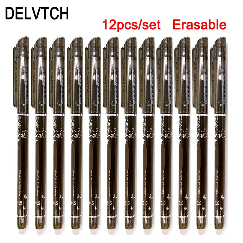 DELVTCH 12 шт./компл. стираемая ручка гелевая 0 5 мм 4 цвета доступны для детей подарок