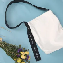 YILE твердая хлопковая парусиновая Экологичная для шоппинга с ручкой сумка вышитая английская полоска с надписью zt10352