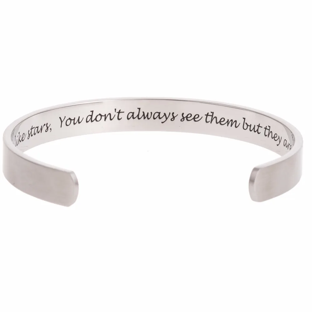 

Good Friends are Like Stars. You dont always see them, but they are always there bracelet bangle Stainless Steel Friendship