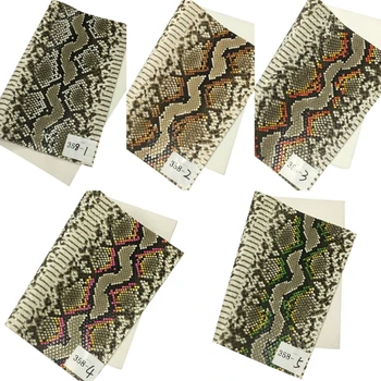 

Lychee Life A4 Snakeskin Grain PU Leather Sheet Fabric Synthetic Leather for Jewelry Making DIY Sewing Material