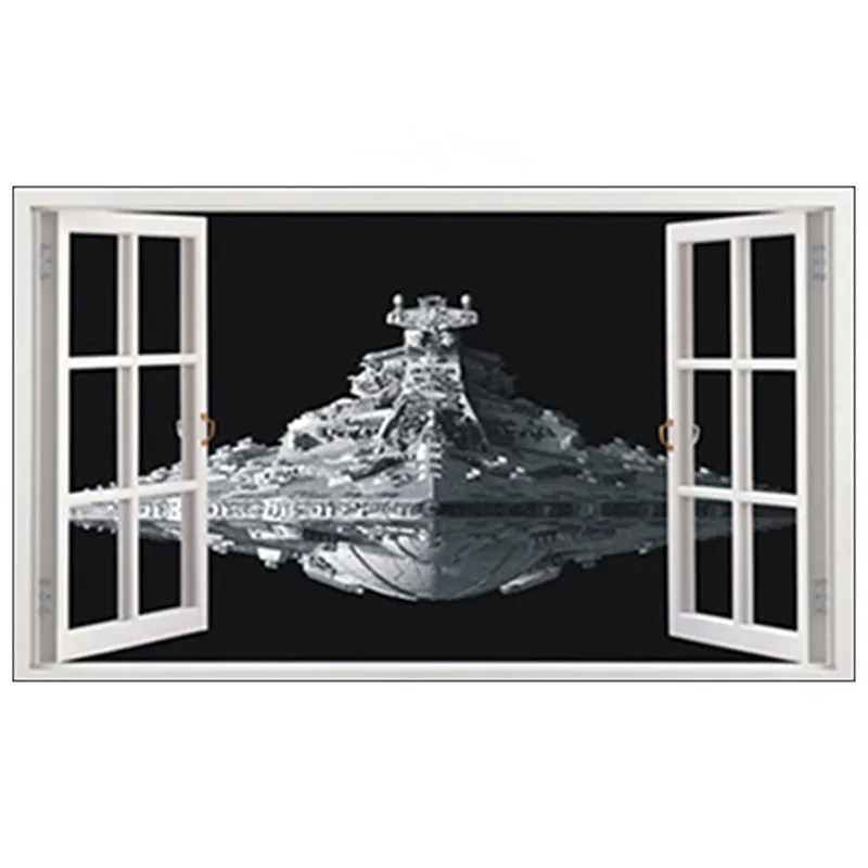 Star Wars fake window stickers 3d Spaceship vinyl wall decals home