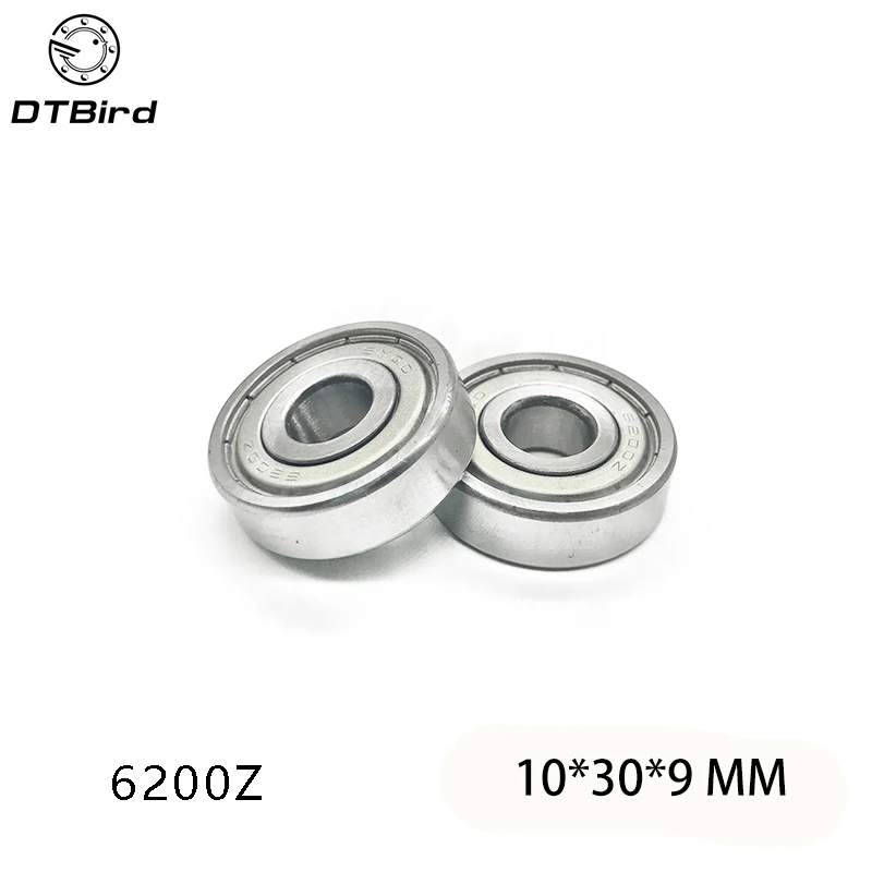 10 шт. 6200 2z 10x30x9 мм миниатюрный глубокий шаровой подшипник 6200ZZ 10*30*9 zz велосипедные