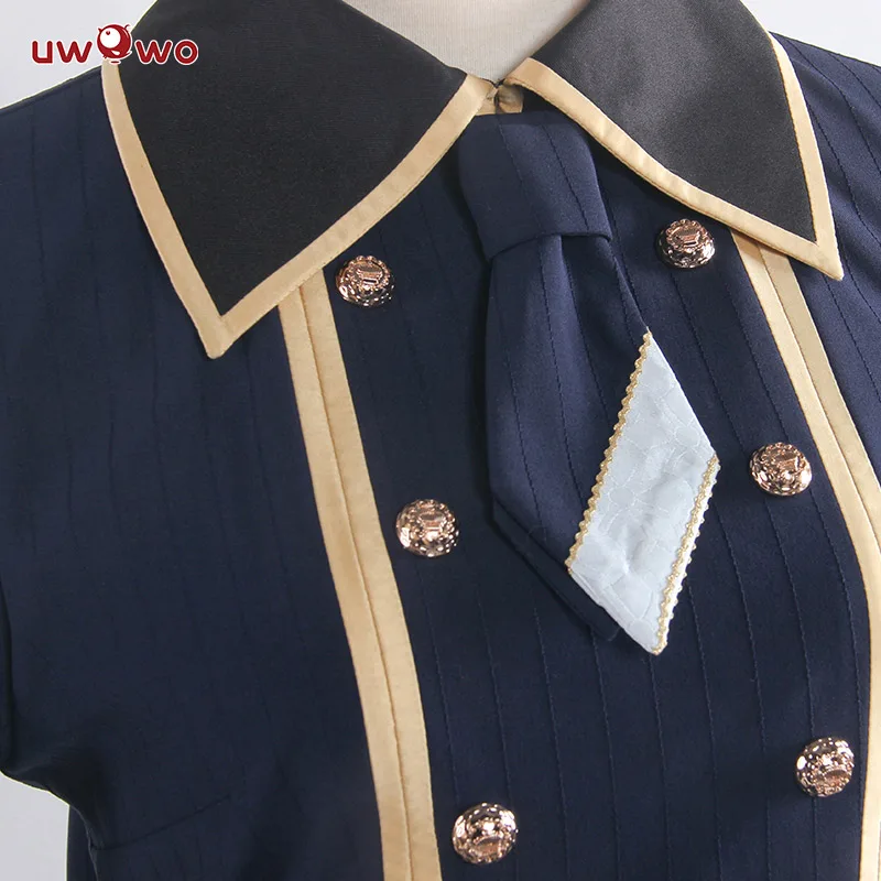 UWOWO костюм для косплея Nakigitsune Touken Ranbu онлайн синее цельное платье часы полиэстер