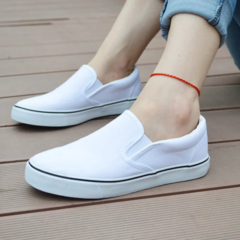 2017 Spring Women Loafers Flats Canvas Solid Casual Comfortable Round ...