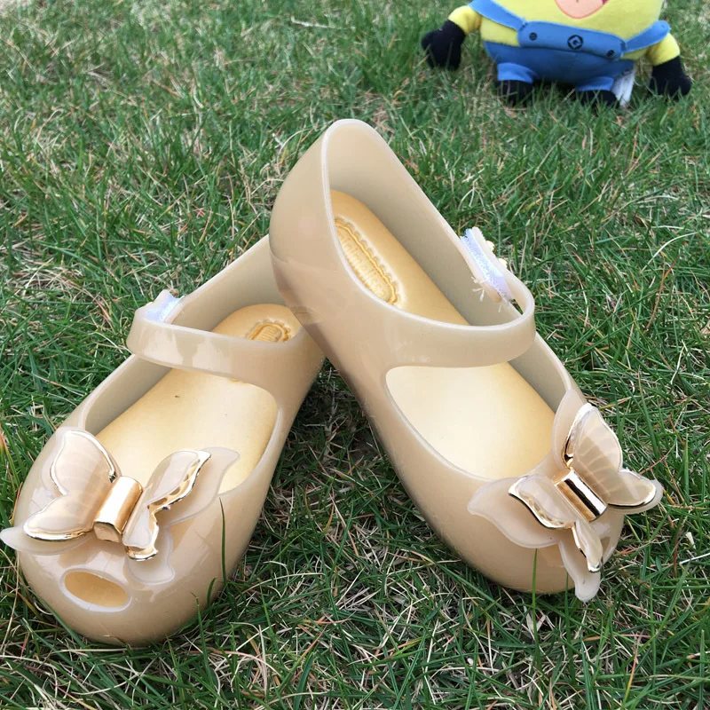 Mini Melissa 3D Butterfly Girl Sandals 2017 Summer Shoes for Children