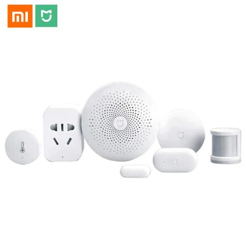 

New Xiaomi Mijia Smart Home Set Human Body Sensor Gateway Door Window Sensor Temperature humidity Wireless Switch Socket