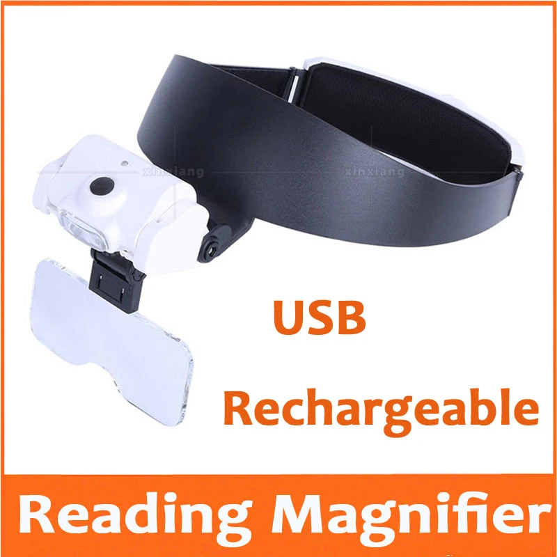 Lab Pro 5 Lens Set Optics LED Illuminated Head Magnifier Collection 1X 1.5X 2X 2.5X 3.5X