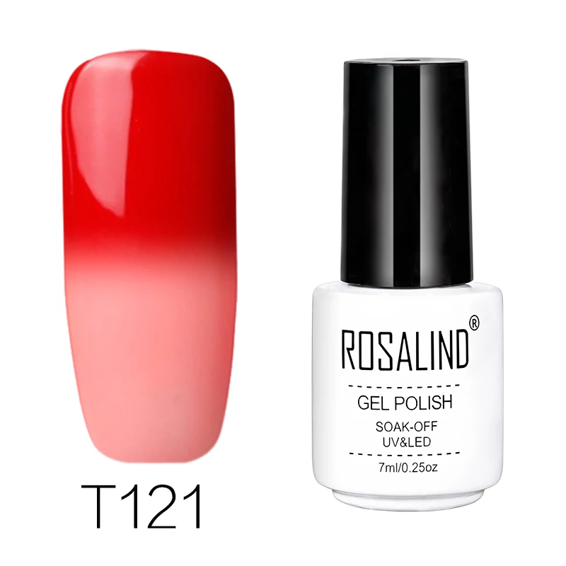 Гель для ногтей ROSALIND 1 S, Гель-лак для ногтей, серия Hybrid Primer с изменением температуры и цвета, ультрафиолетовый, быстросохнущий, для маникюра - Цвет: RCT121