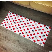 Я люблю тебя с буквенным принтом и принтом в виде сердечек с геометрическим рисунком плюшевые бархатный коврик коврики Нескользящие влагопоглащающая поверхность стопы подстилка, напольный коврик